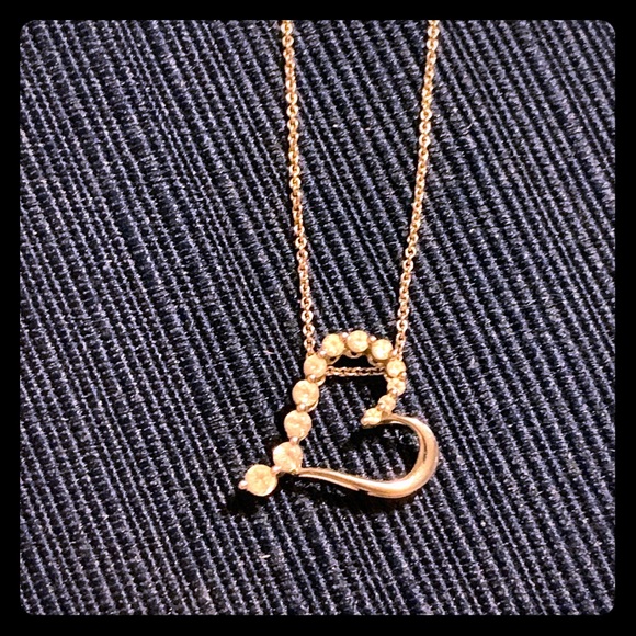 Jewelry - St. silver, lab created white sapphire necklace.